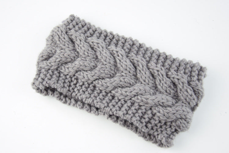 Acrylic Thick Wool Knitted Headband Diagonally Crossed Hair Accessories For Women