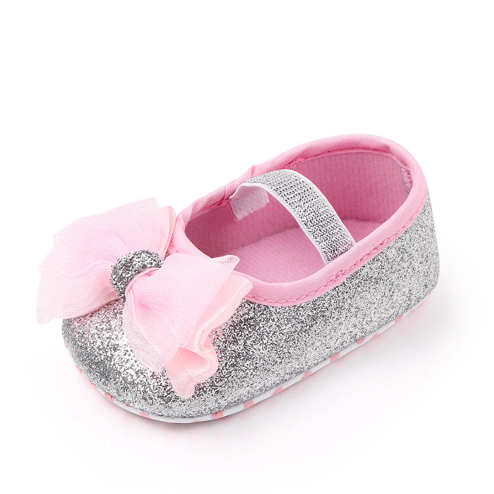 Newborn Princess Shoes Baby Shoes Soft Soled Baby Shoes Bow Princess Shoes Single Shoes