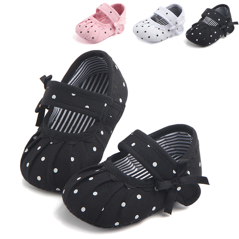 Baby Girl Shoes Cute Polka Dot Princess Kid Anti-slip On Shoes