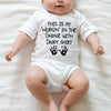 Hand print triangle crawling suit