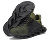 Breathable fly-knit sports and leisure work protective shoes