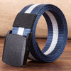 Canvas belt men hypoallergenic canvas belt woven nylon plastic buckle outdoor leisure wholesale