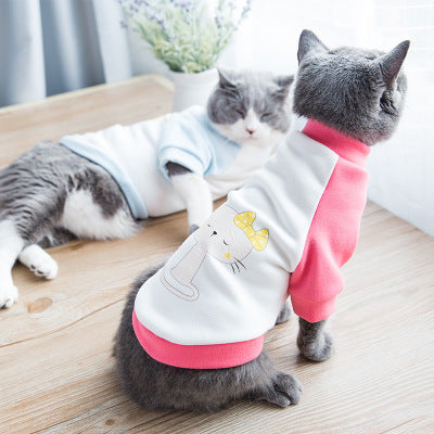 Cute funny spring cat clothes cat autumn clothes