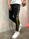 Cross-border for European and American high street trend men's jeans fashion Slim printed feet pants men's style pants