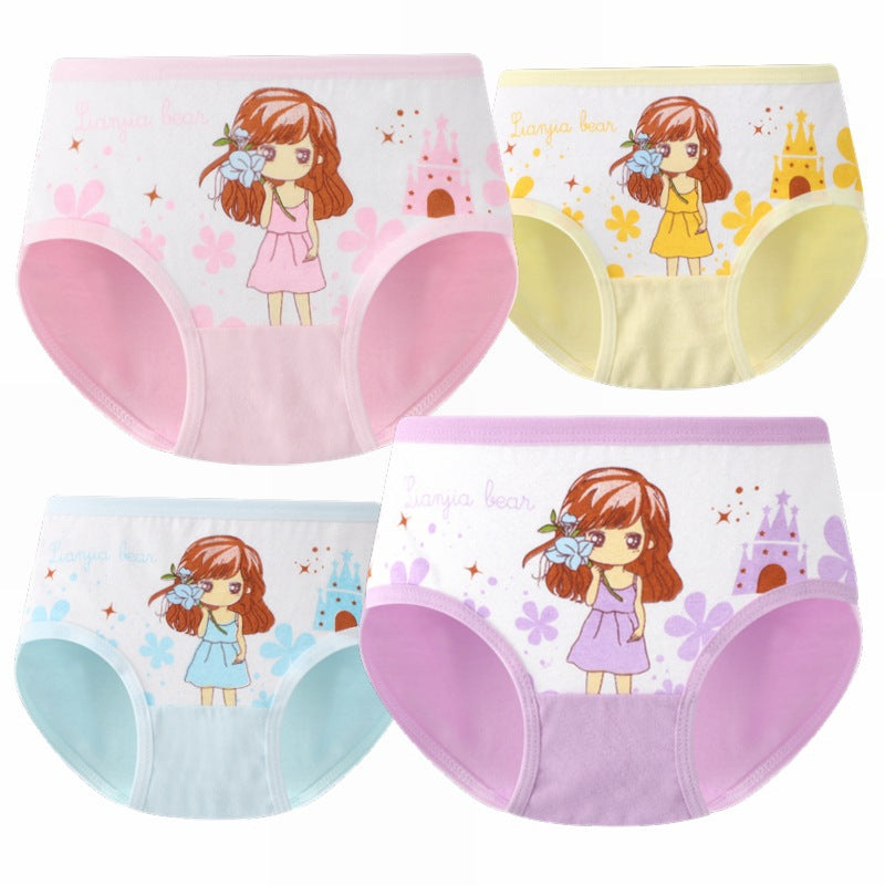 Girls' Underwear Cotton Children's Underwear Baby Briefs Children's Student Shorts
