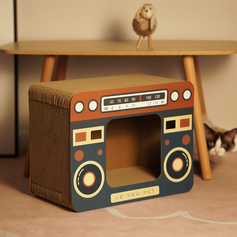Radio Cat Scratcher Cat Litter Integrated Carton Corrugated Cat