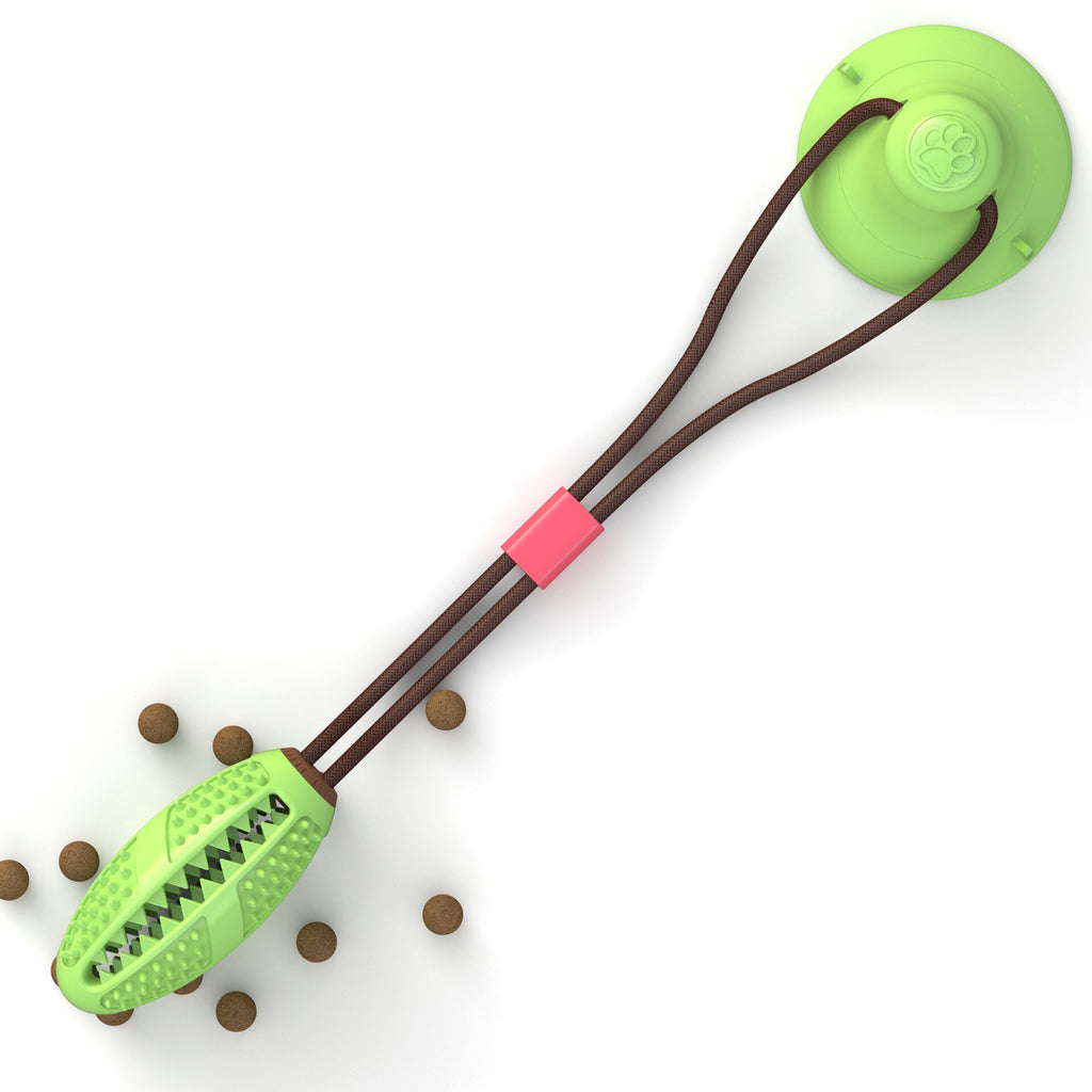 Dog Rope Ball Pull Toy with Suction Cup Chew Tug Toys Sucker Ball Can Leakage food Dog Toothbrush Teether