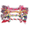 Pet Dog Puppy Double Knot Chew Rope Knot Toys Clean Teeth Durable Braided Bone Rope Pet Molar Toy Pet Supplies Random Color