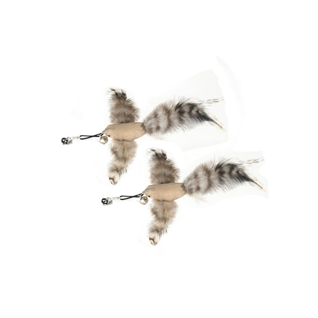 Simulation Bird interactive Cat Toy Funny Feather Bird with Bell Cat Stick Toy for Kitten Playing Teaser Wand Toy Cat Supplies